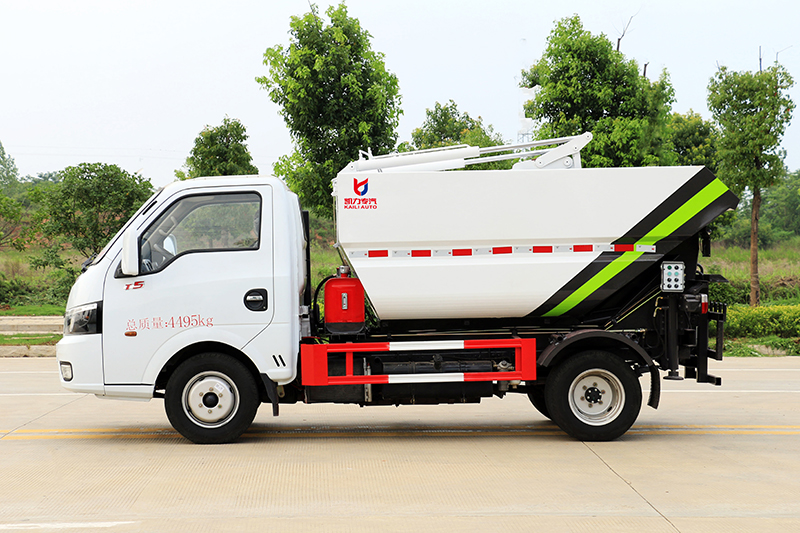 东风途逸无泄漏后装挂桶垃圾車(chē)(3方)