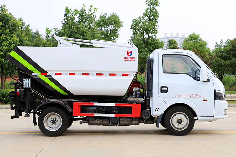 东风途逸无泄漏后装挂桶垃圾車(chē)(3方)