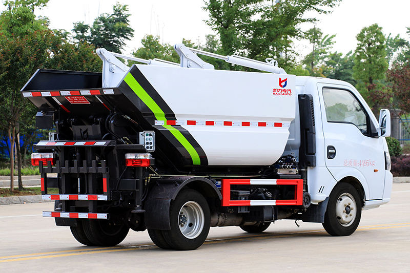 东风途逸无泄漏后装挂桶垃圾車(chē)(3方)